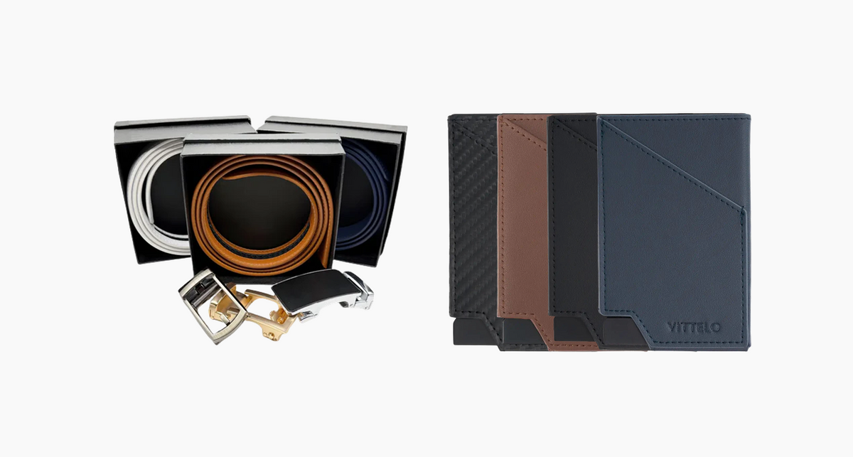Vitello wallets, interchangeable straps and buckles